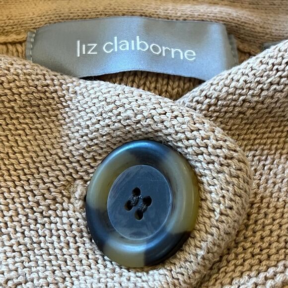 Liz Claiborne Tan Cape Sweater Medium 3/4 Sleeve Women's - Picture 5 of 8